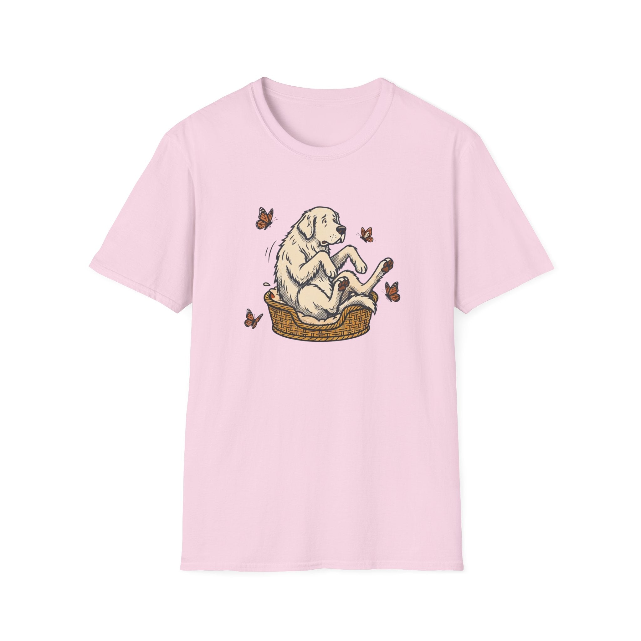 Great Pyrenees in a Basket T-Shirt