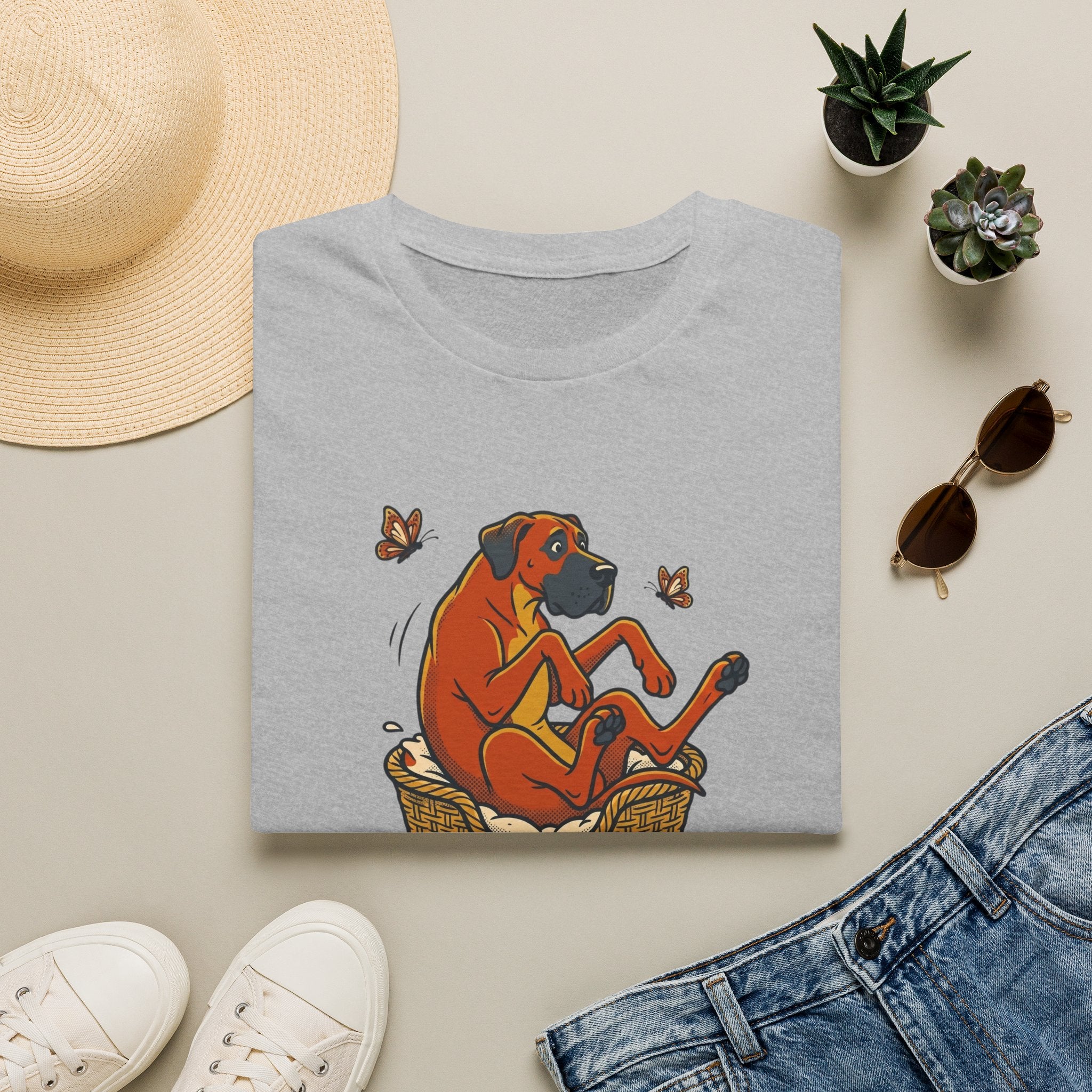 Great Dane in a Basket T-Shirt