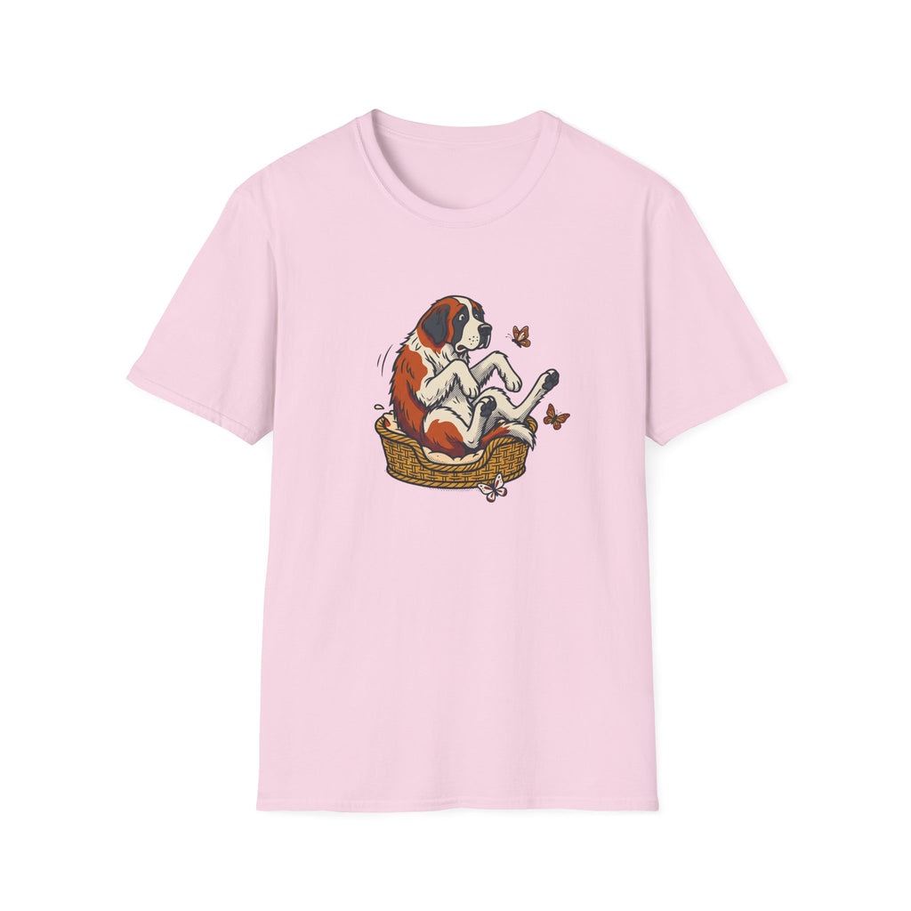 St. Bernard in a Basket T-Shirt
