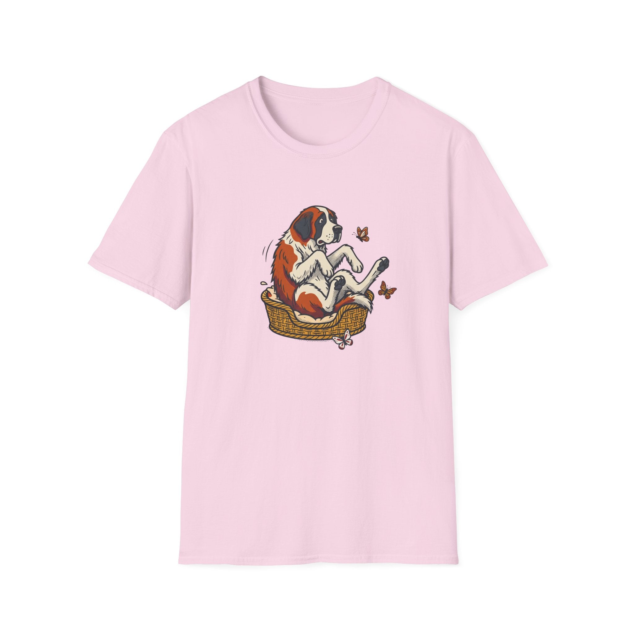 St. Bernard in a Basket T-Shirt