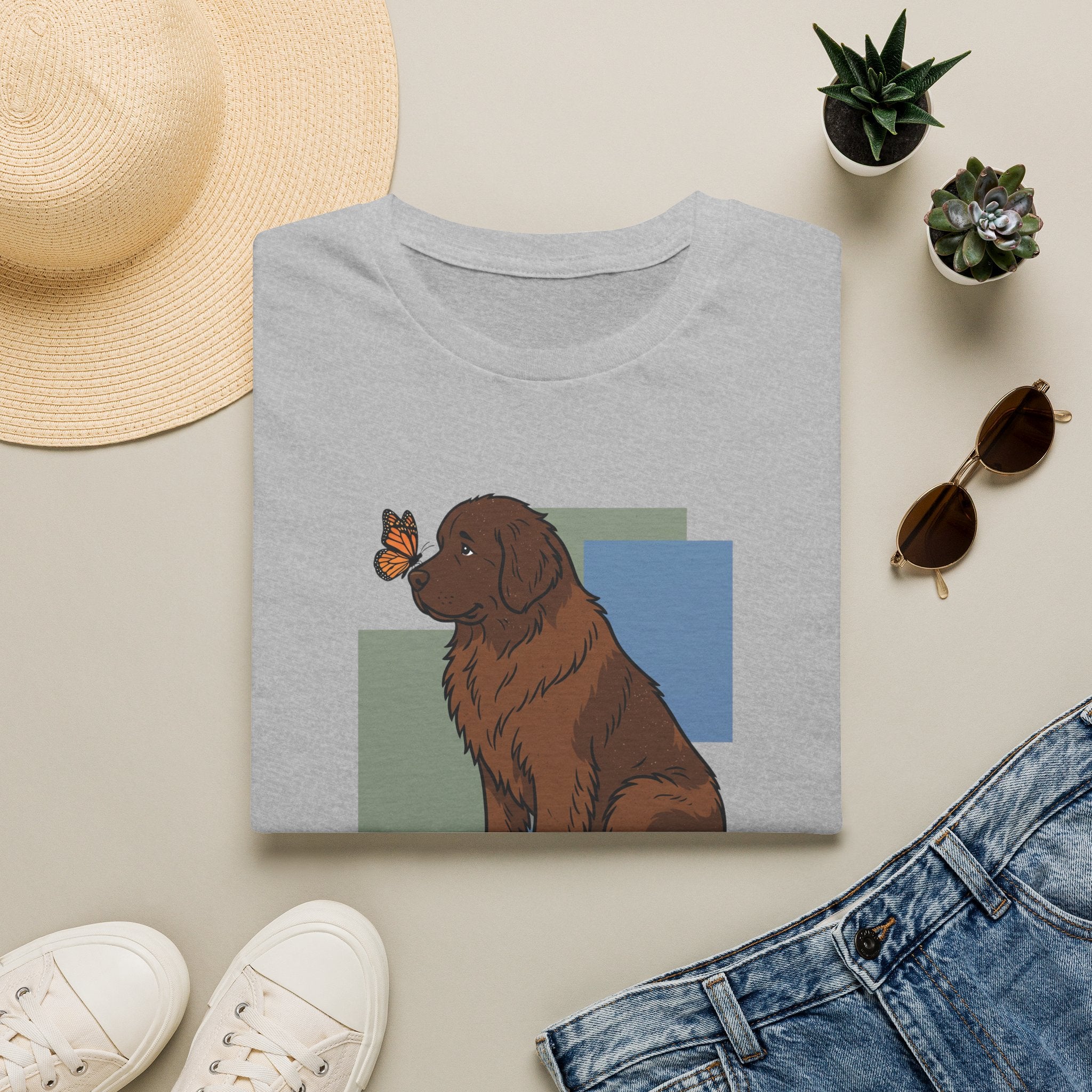 Butterfly on Newfoundland Nose T-Shirt