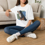 Butterfly on Bernese Mtn Dog Nose T-Shirt