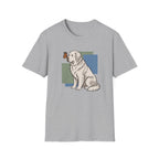 Butterfly on Great Pyrenees Nose T-Shirt