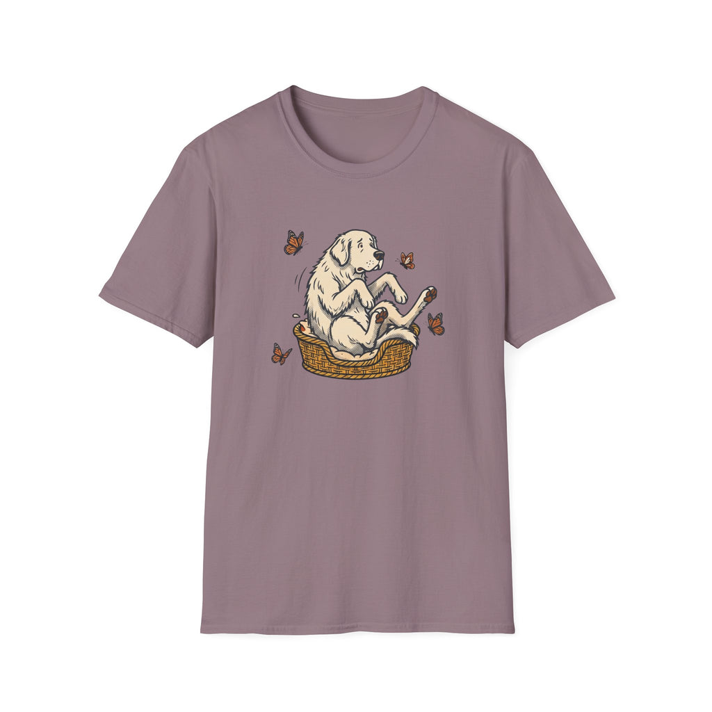 Great Pyrenees in a Basket T-Shirt
