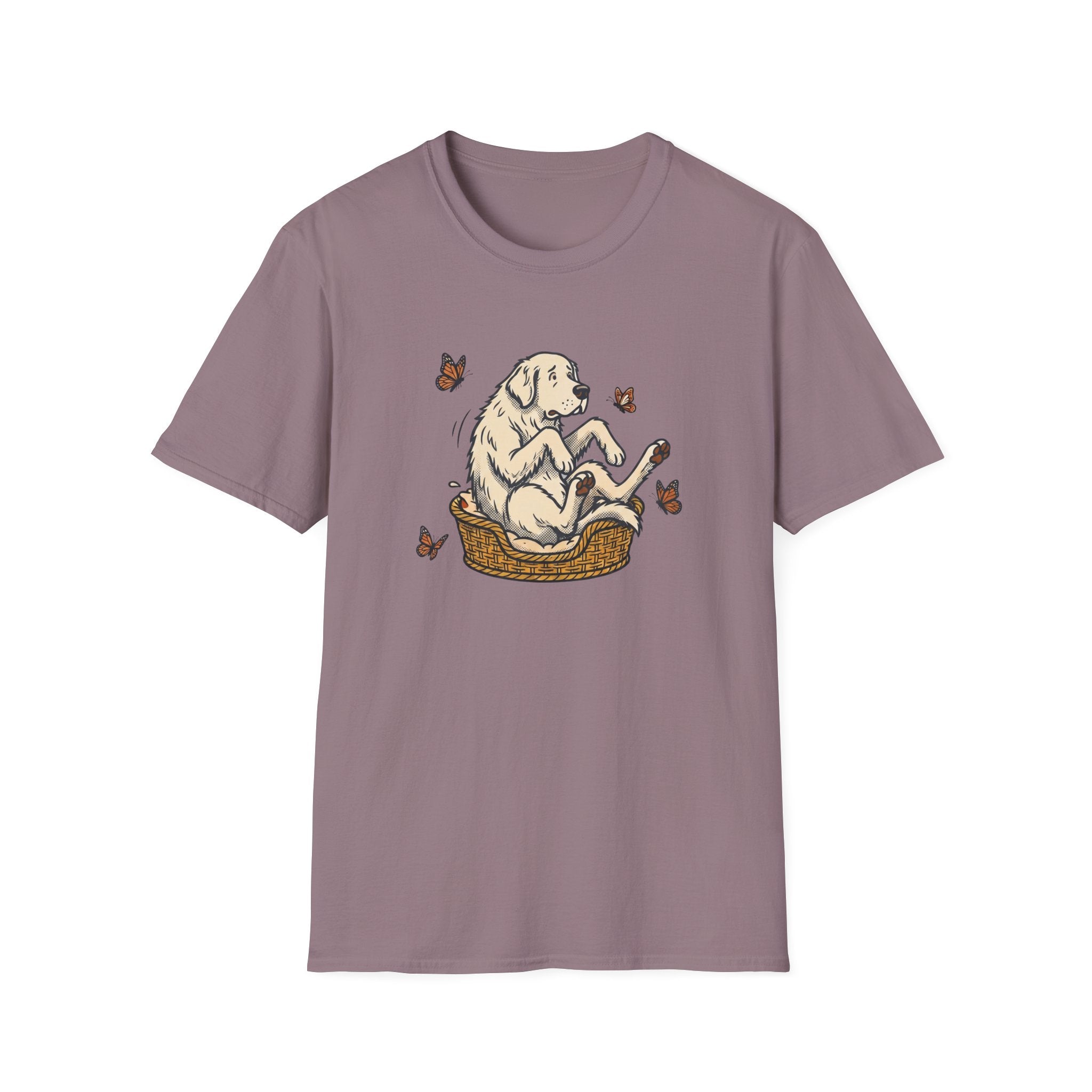 Great Pyrenees in a Basket T-Shirt