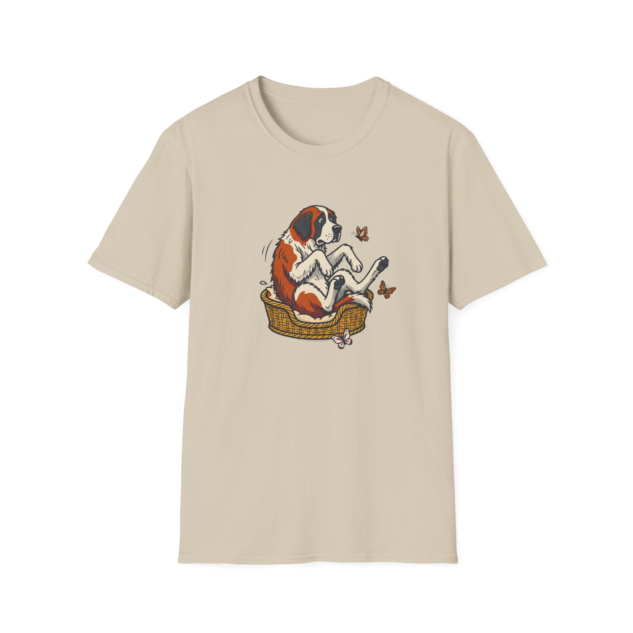 St. Bernard in a Basket T-Shirt
