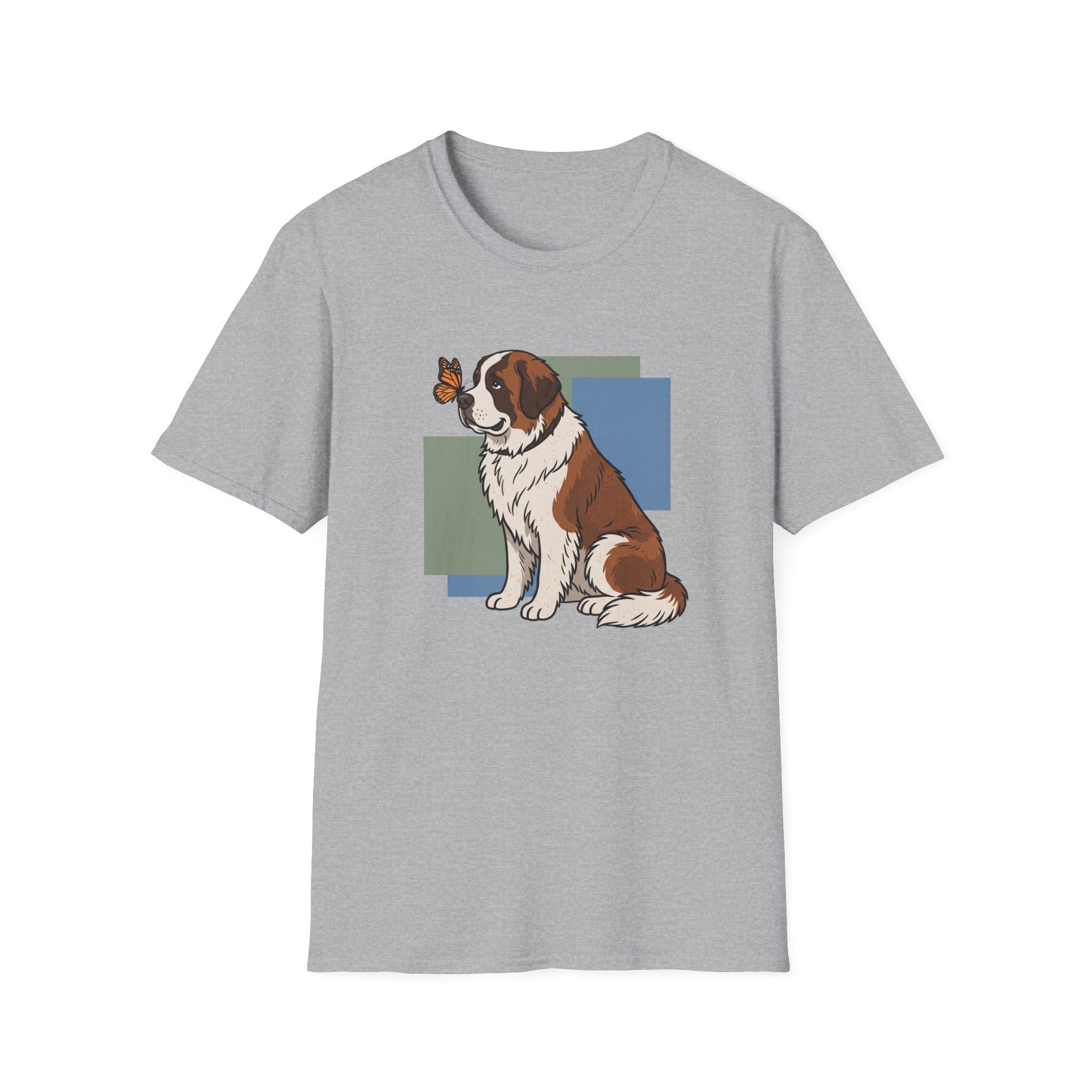 Butterfly on St. Bernard Nose T-Shirt
