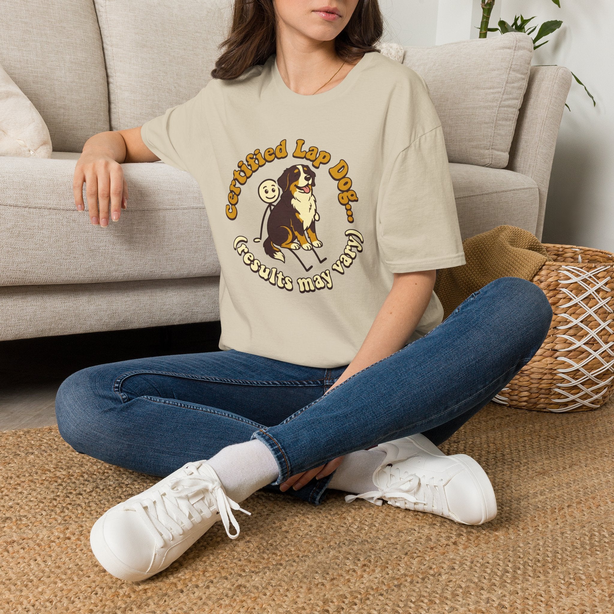 Bernese Mtn Dog on a Stick Man T-Shirt