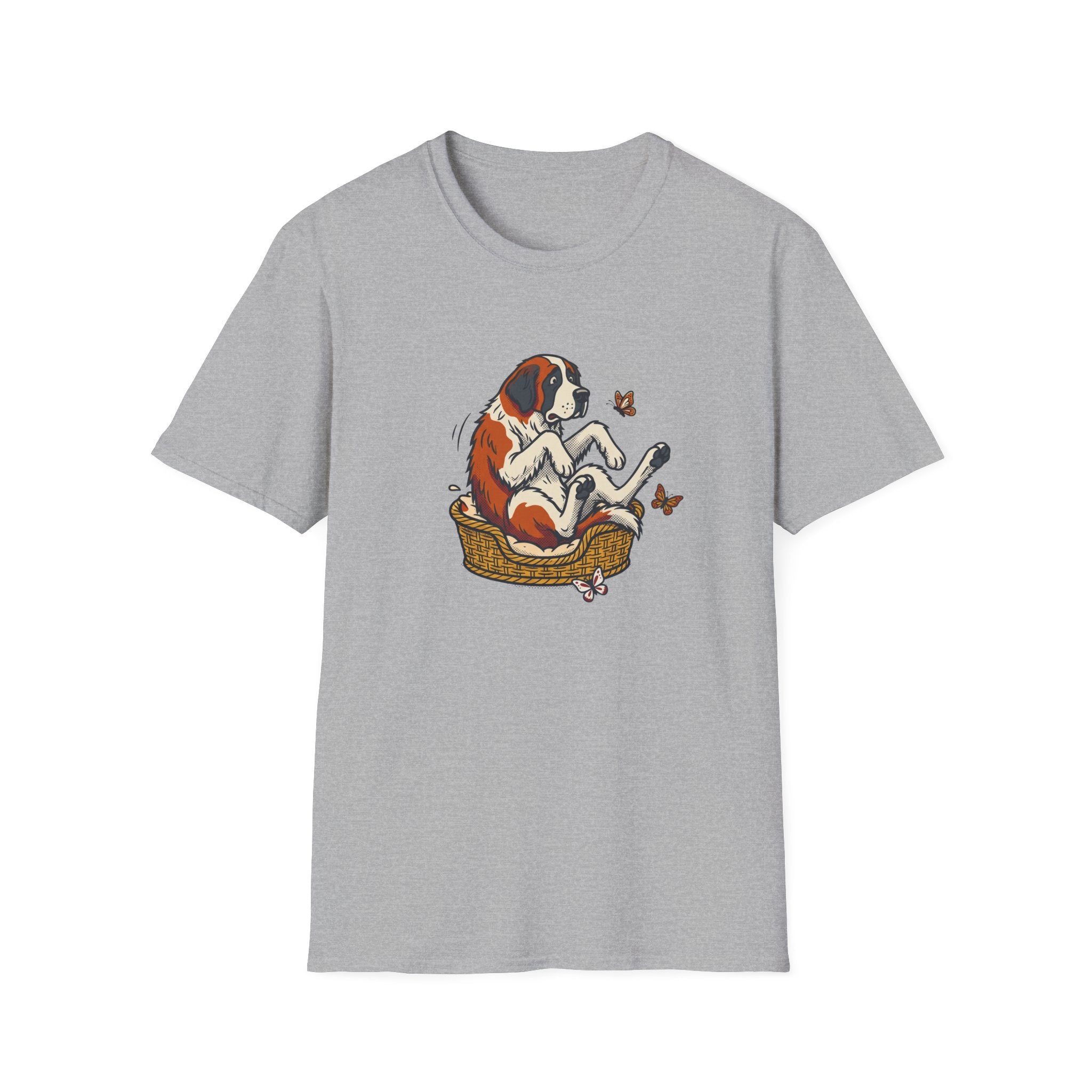 St. Bernard in a Basket T-Shirt