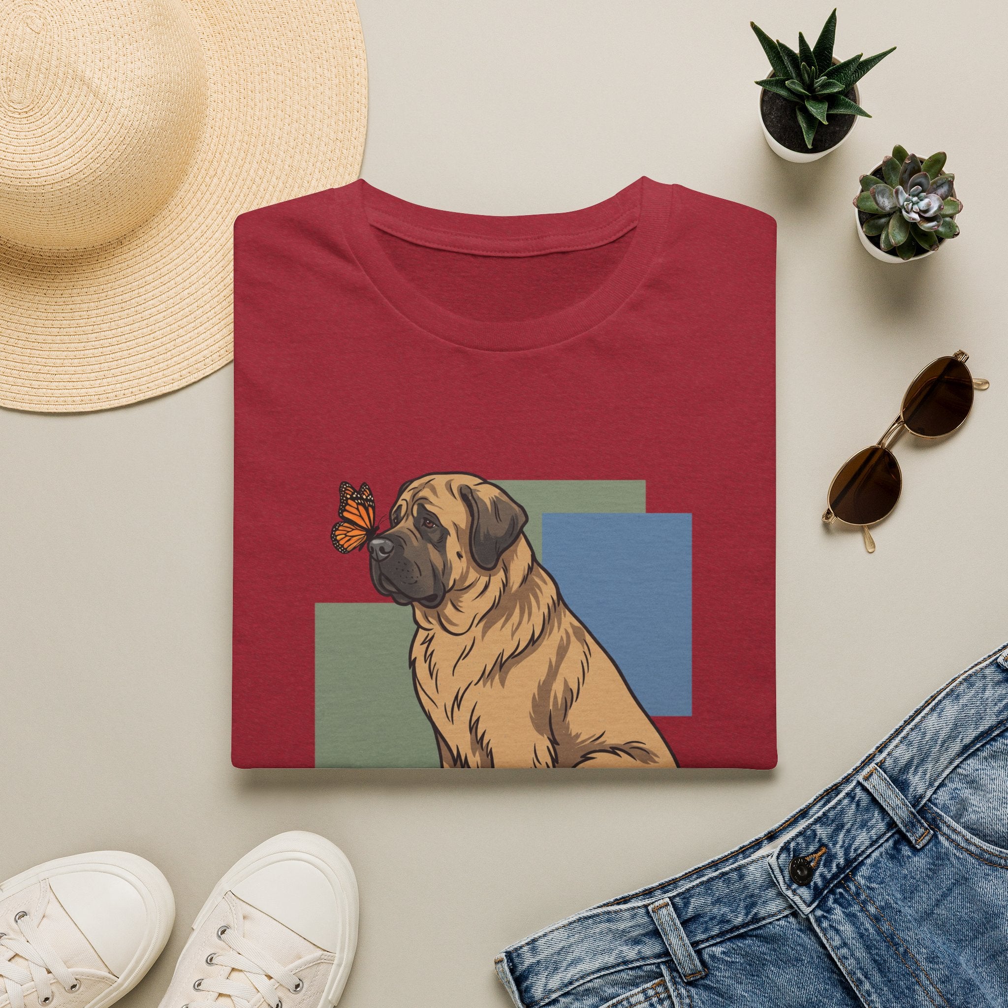 Butterfly on Mastiff Nose T-Shirt