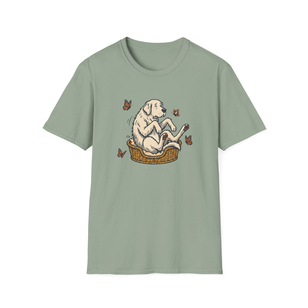 Great Pyrenees in a Basket T-Shirt