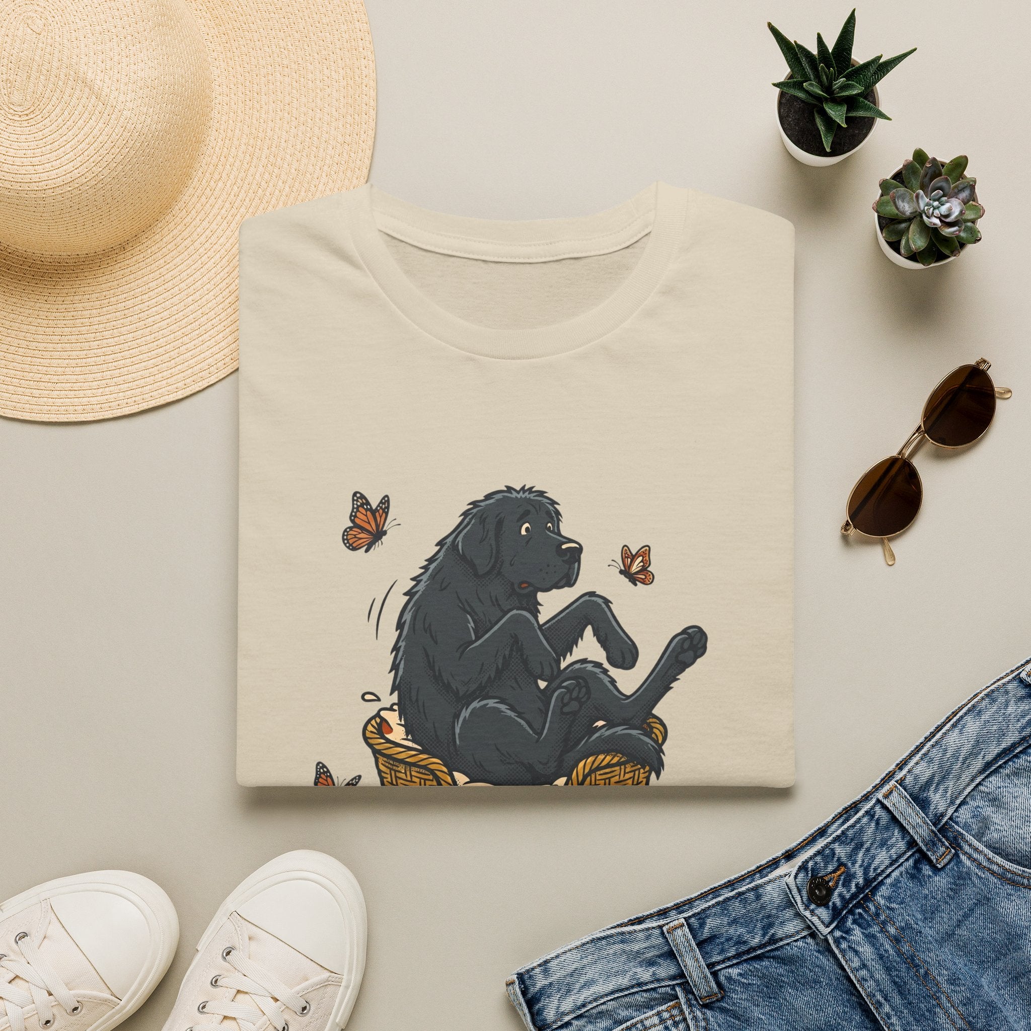 Newfoundland in a Basket T-Shirt