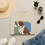 Butterfly on St. Bernard Nose T-Shirt