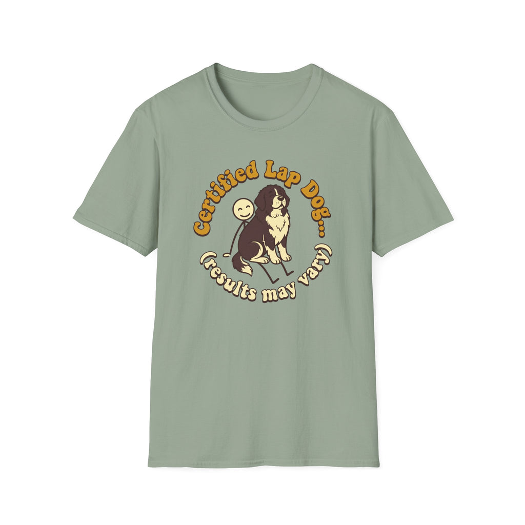 Newfie on a Stick Man T-Shirt