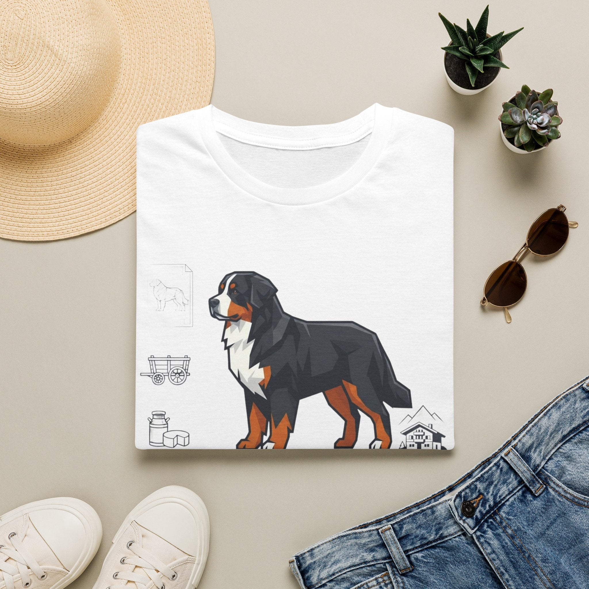Bernese Mtn Dog Icons T-Shirt