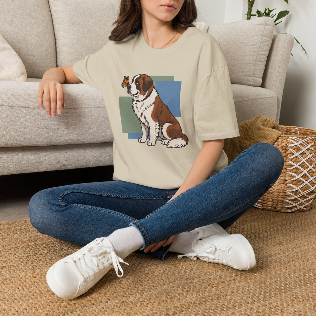 Butterfly on St. Bernard Nose T-Shirt