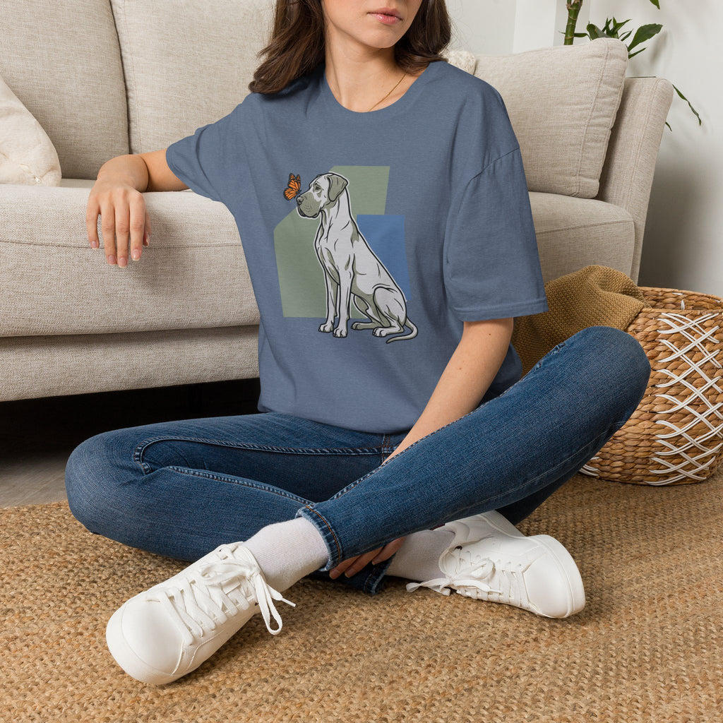 Butterfly on Great Dane Nose T-Shirt