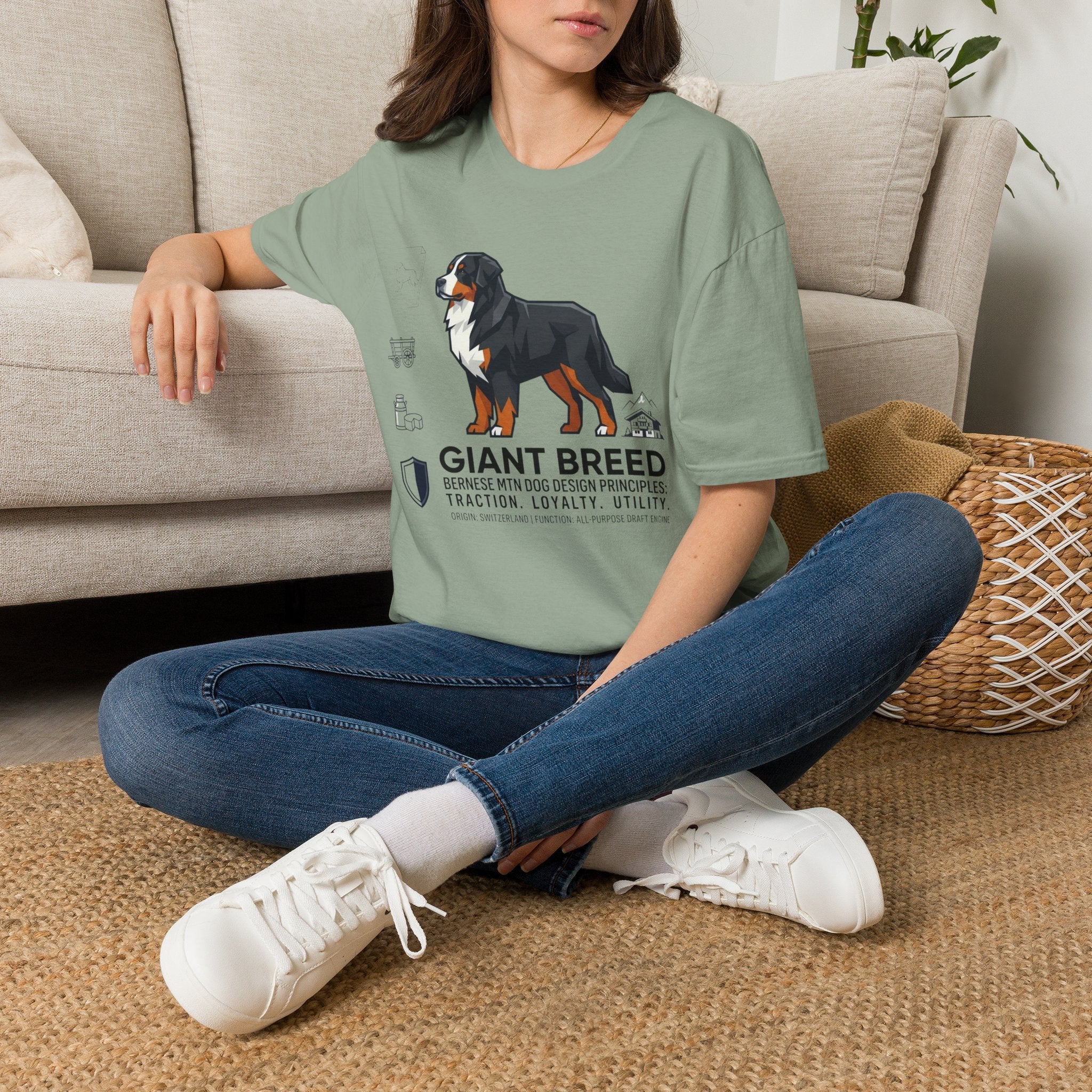 Bernese Mtn Dog Icons T-Shirt