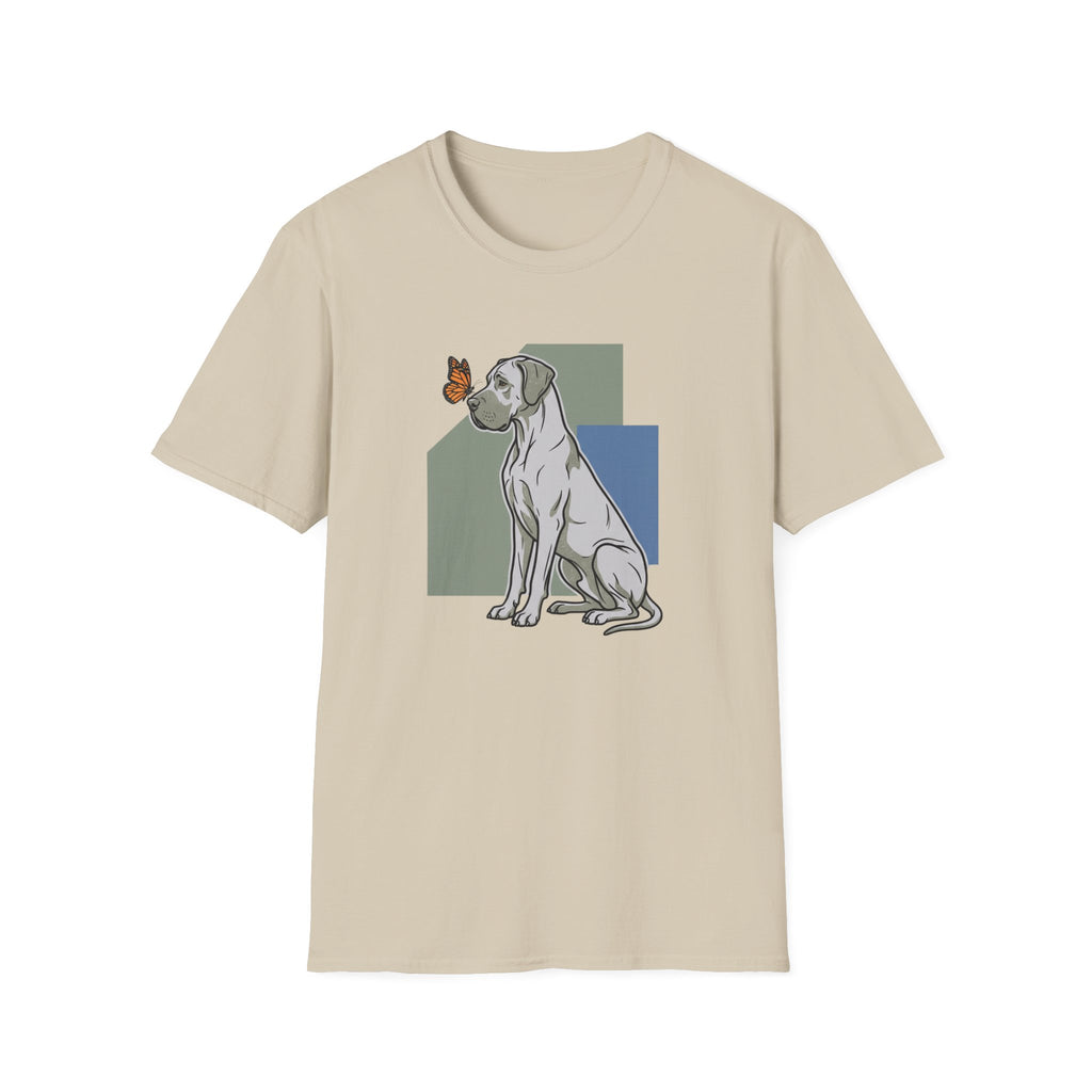 Butterfly on Great Dane Nose T-Shirt