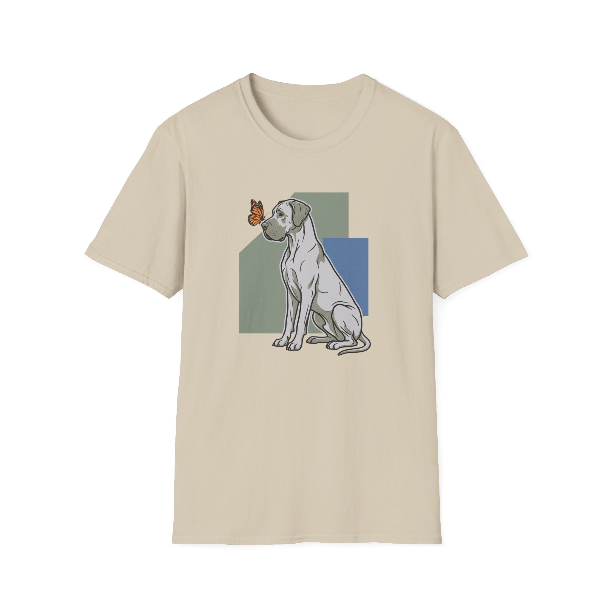Butterfly on Great Dane Nose T-Shirt