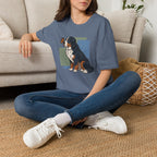 Butterfly on Bernese Mtn Dog Nose T-Shirt