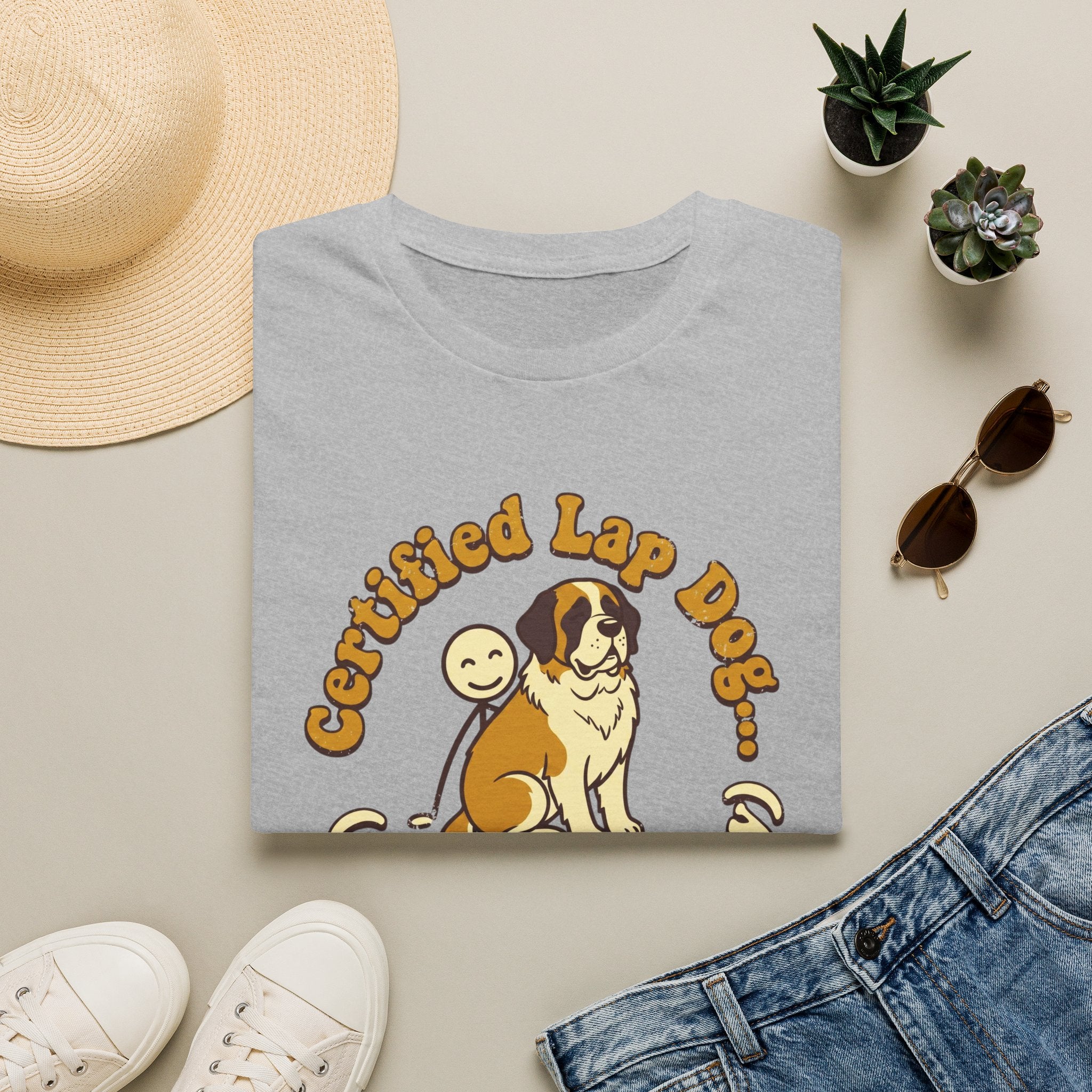St. Bernard on a Stick Man T-Shirt
