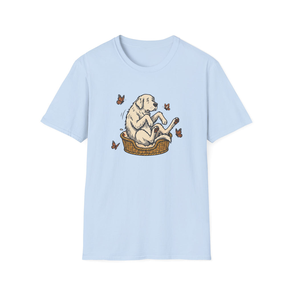Great Pyrenees in a Basket T-Shirt