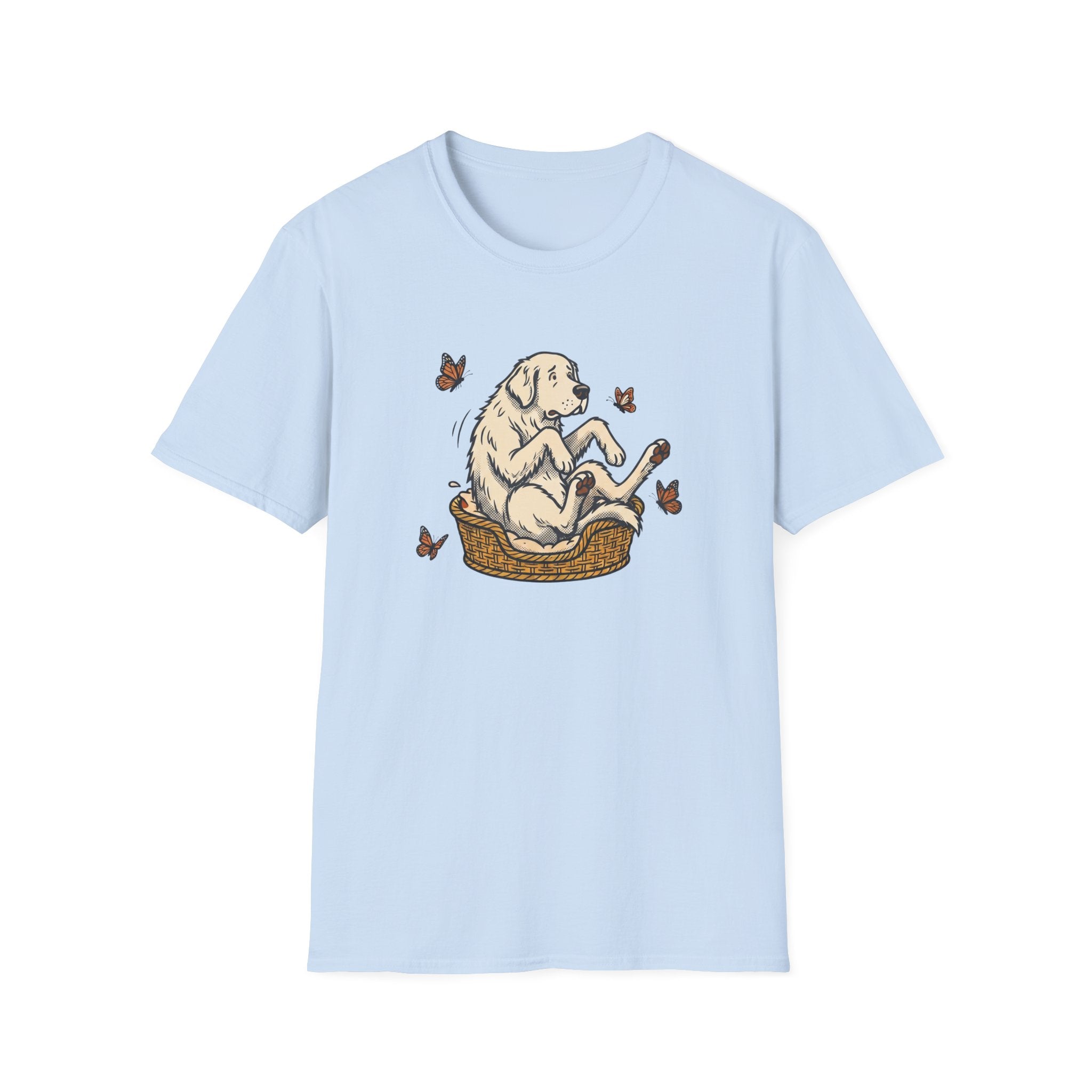 Great Pyrenees in a Basket T-Shirt