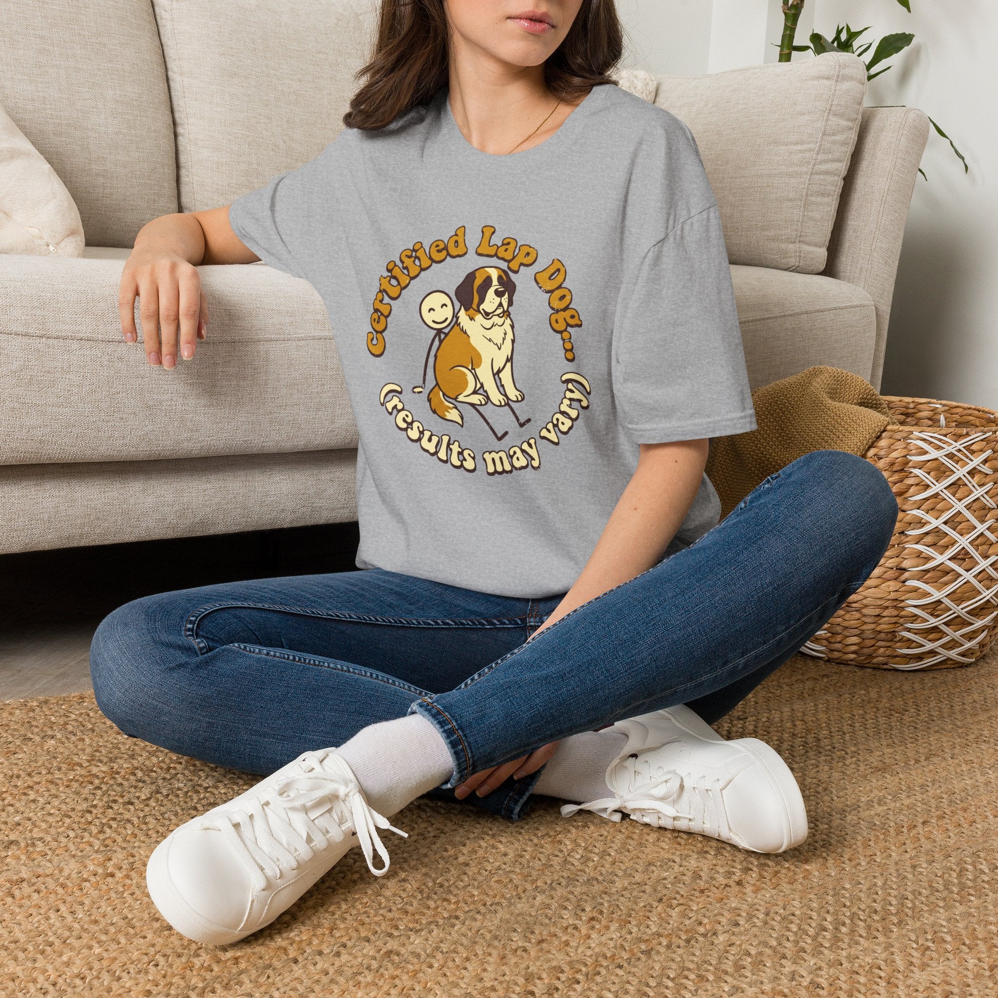 St. Bernard on a Stick Man T-Shirt