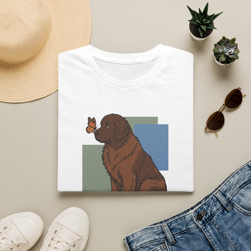 Butterfly on Newfoundland Nose T-Shirt