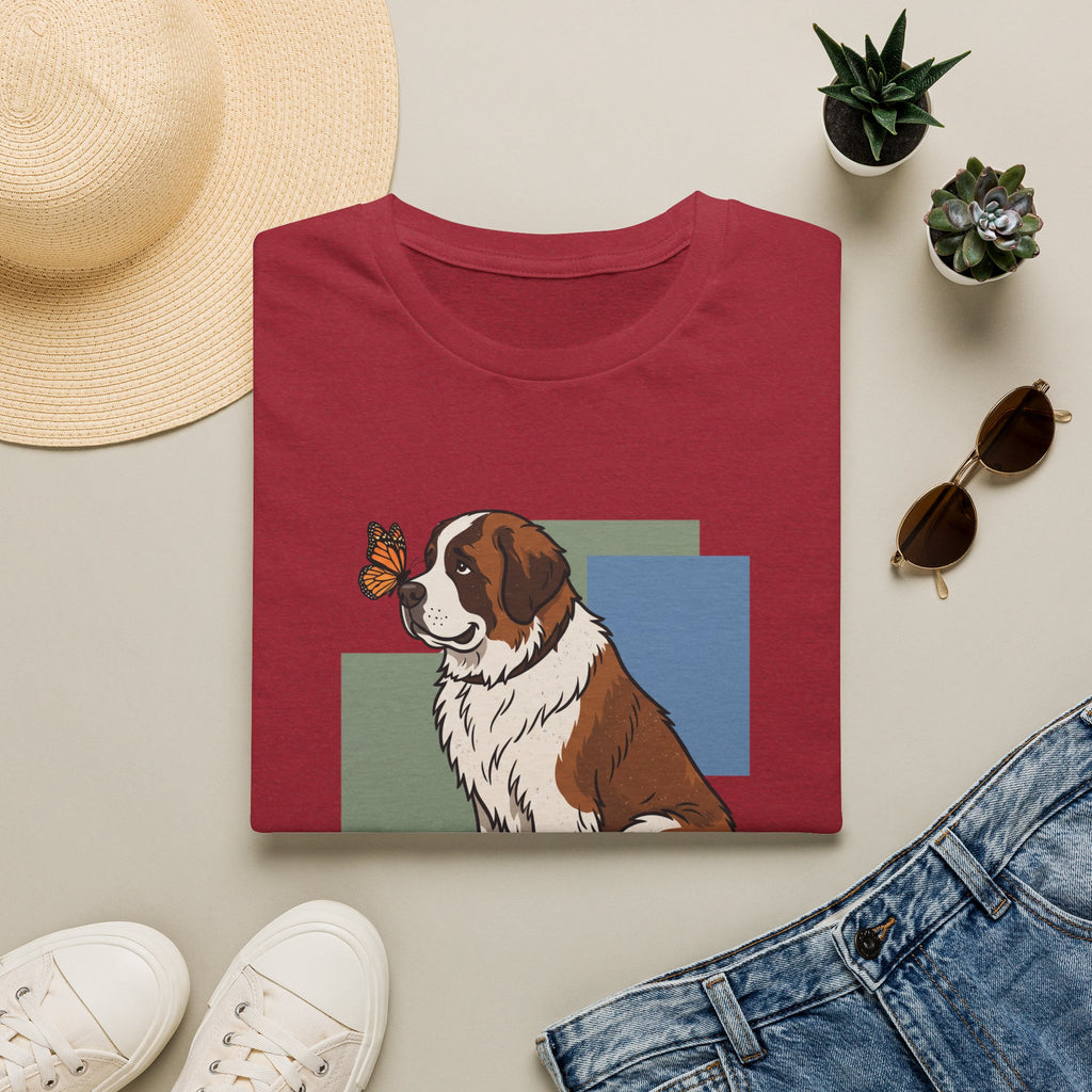 Butterfly on St. Bernard Nose T-Shirt