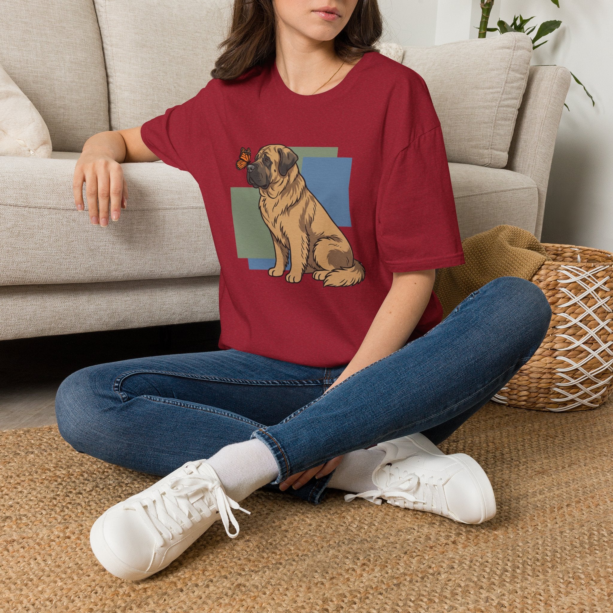 Butterfly on Mastiff Nose T-Shirt