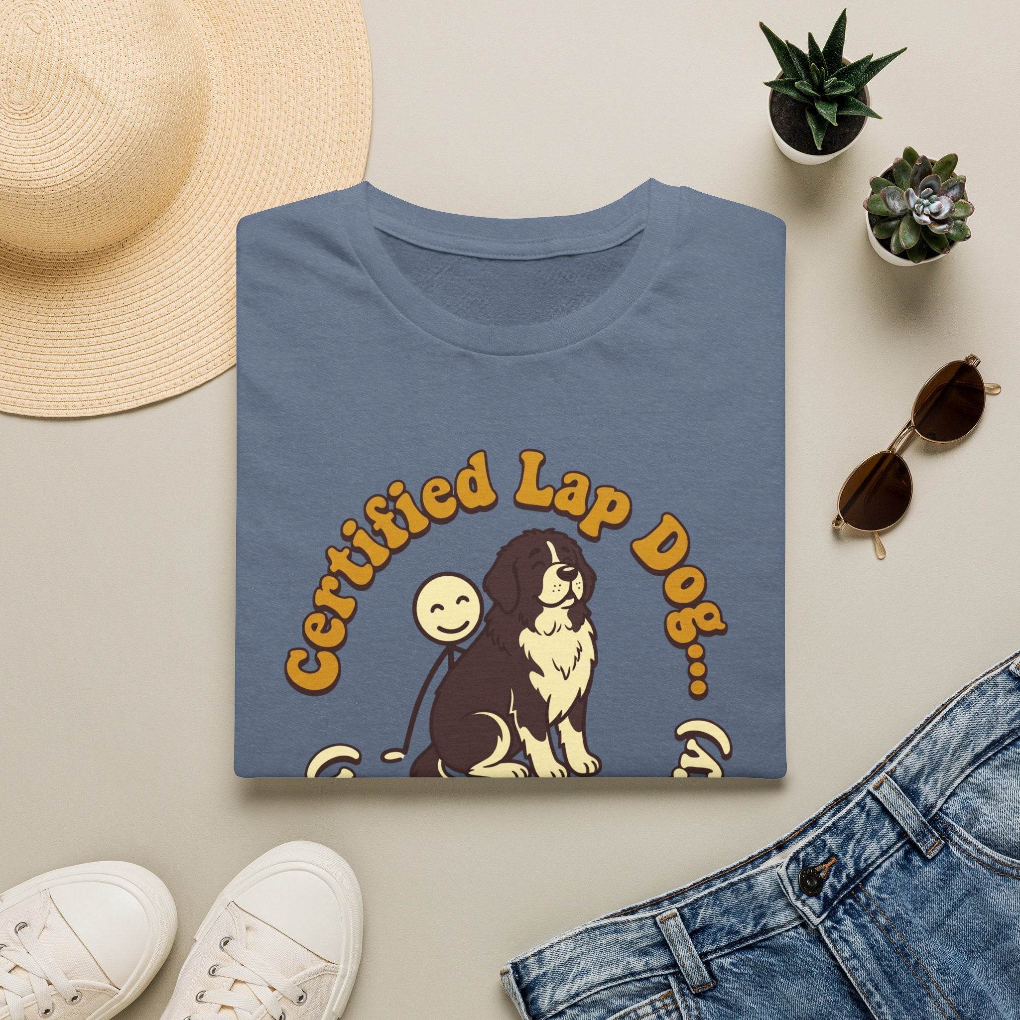 Newfie on a Stick Man T-Shirt
