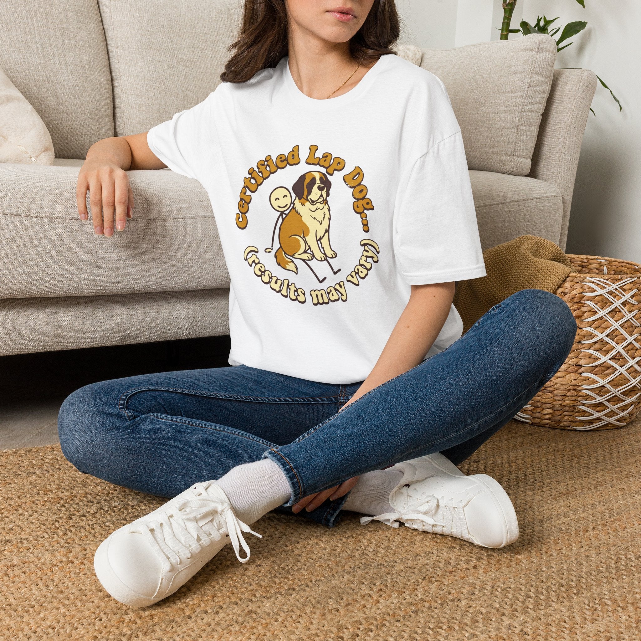 St. Bernard on a Stick Man T-Shirt