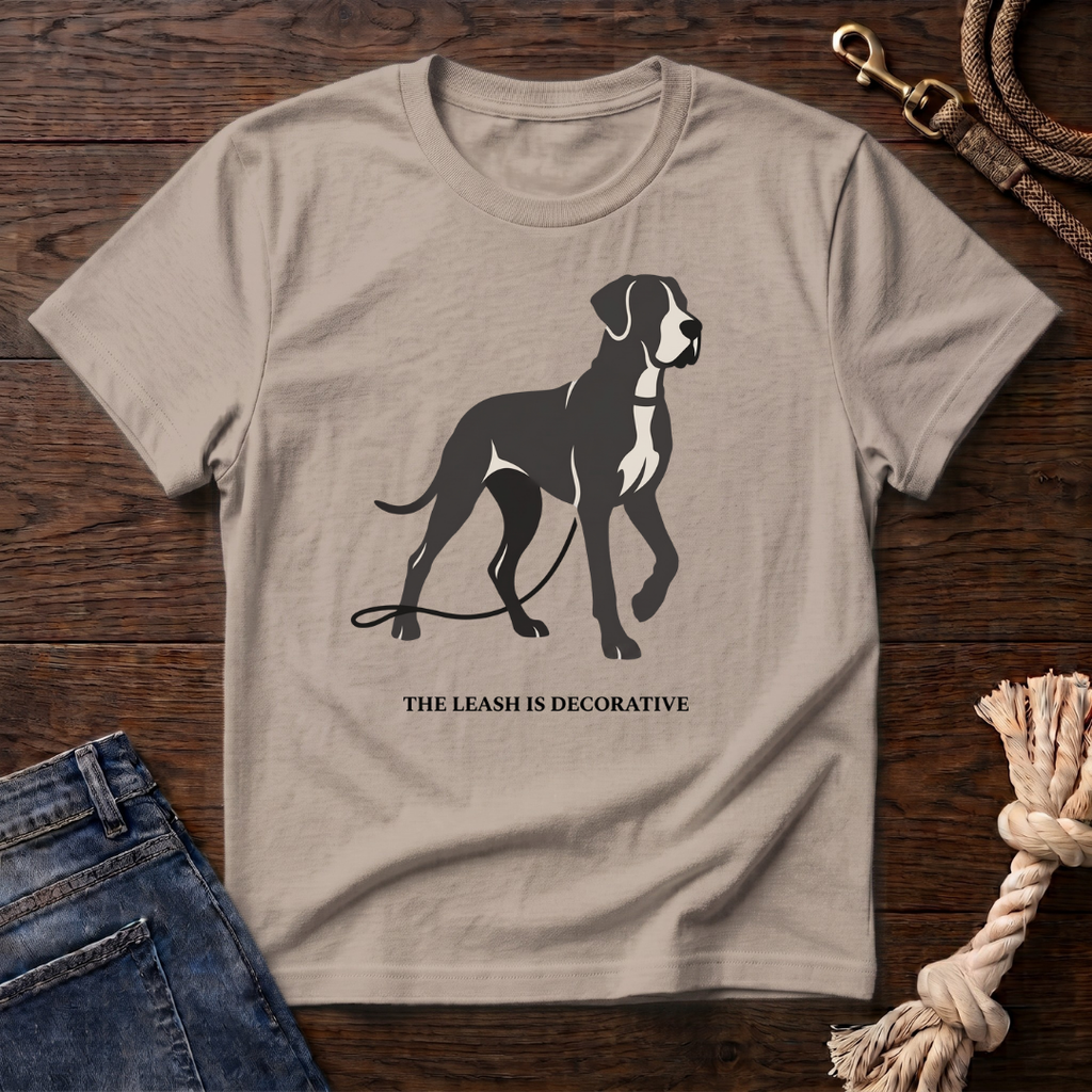 Decorative Leash Great Dane T-Shirt