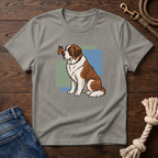 Butterfly on St. Bernard Nose T-Shirt