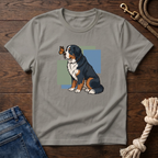 Butterfly on Bernese Mtn Dog Nose T-Shirt