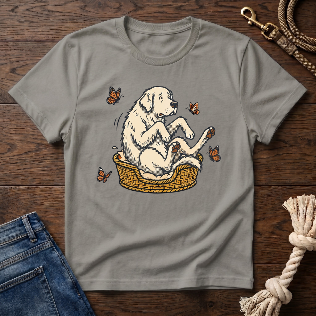 Great Pyrenees in a Basket T-Shirt
