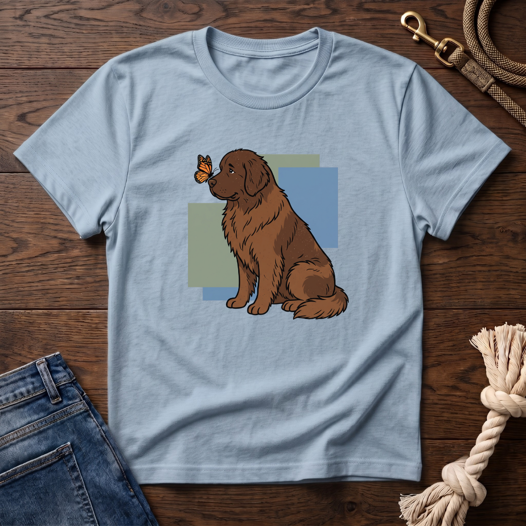 Butterfly on Newfoundland Nose T-Shirt