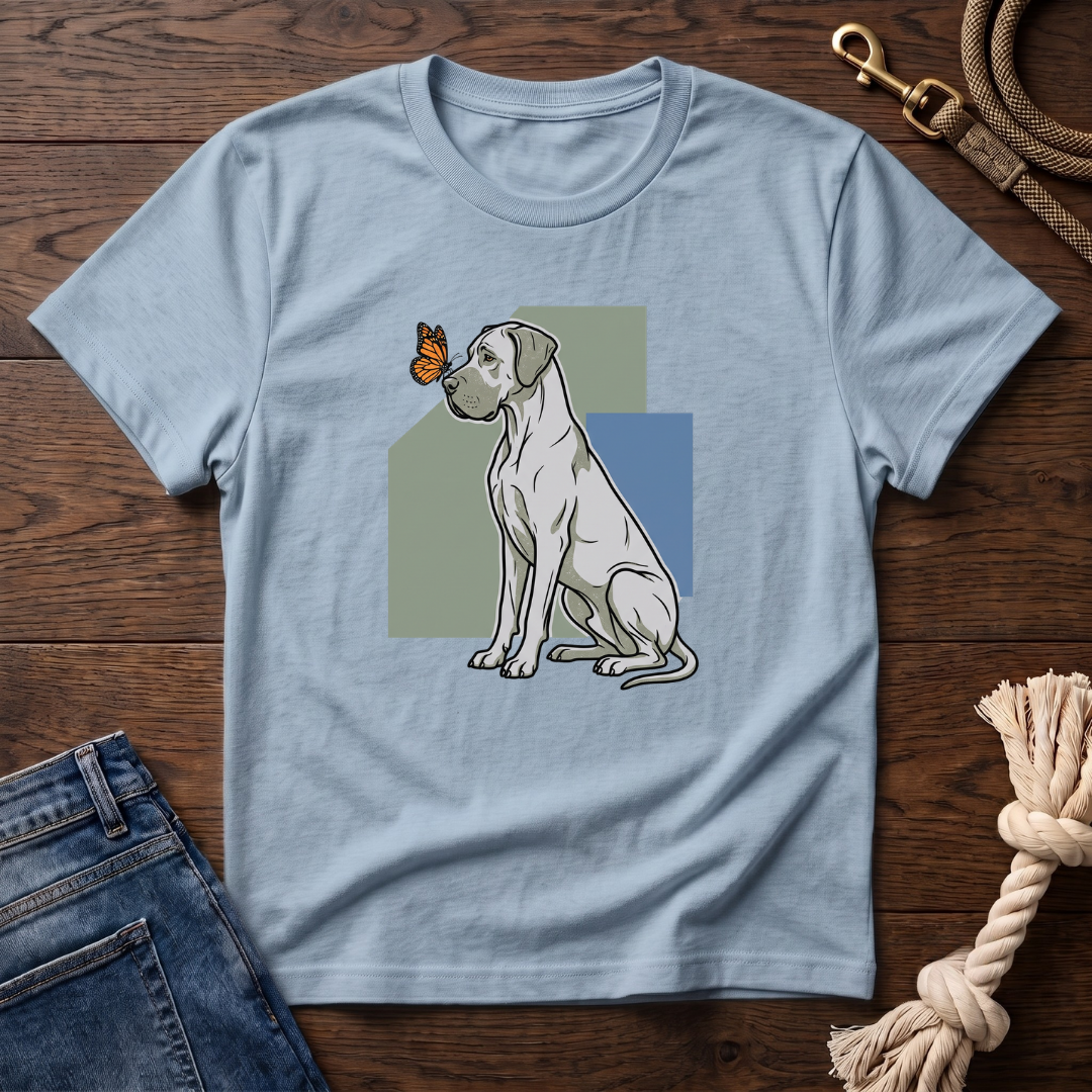 Butterfly on Great Dane Nose T-Shirt
