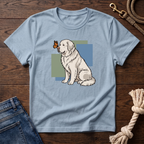 Butterfly on Great Pyrenees Nose T-Shirt