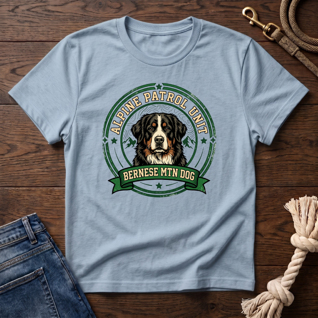 Bernese Mtn Dog Working Badge T-Shirt