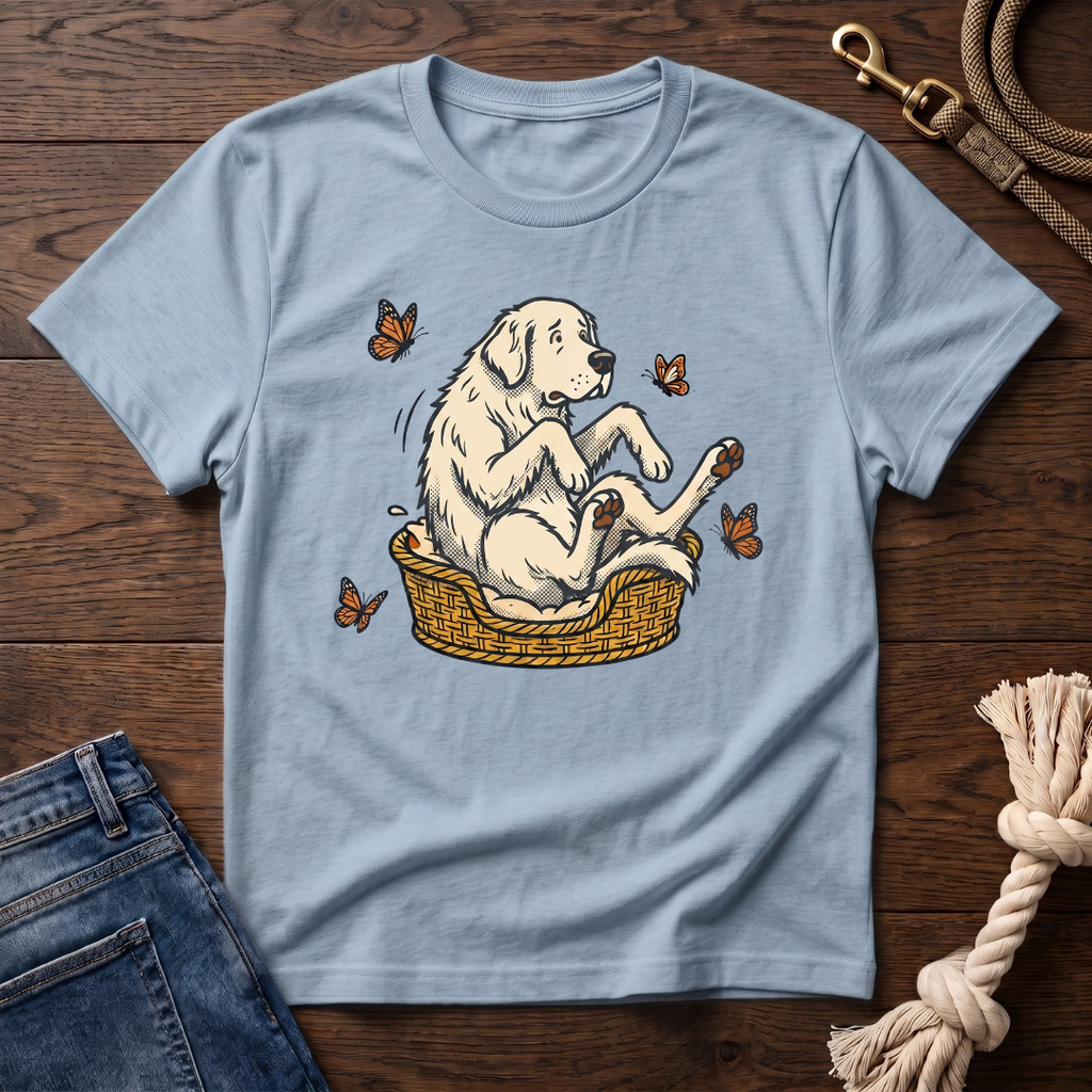 Great Pyrenees in a Basket T-Shirt