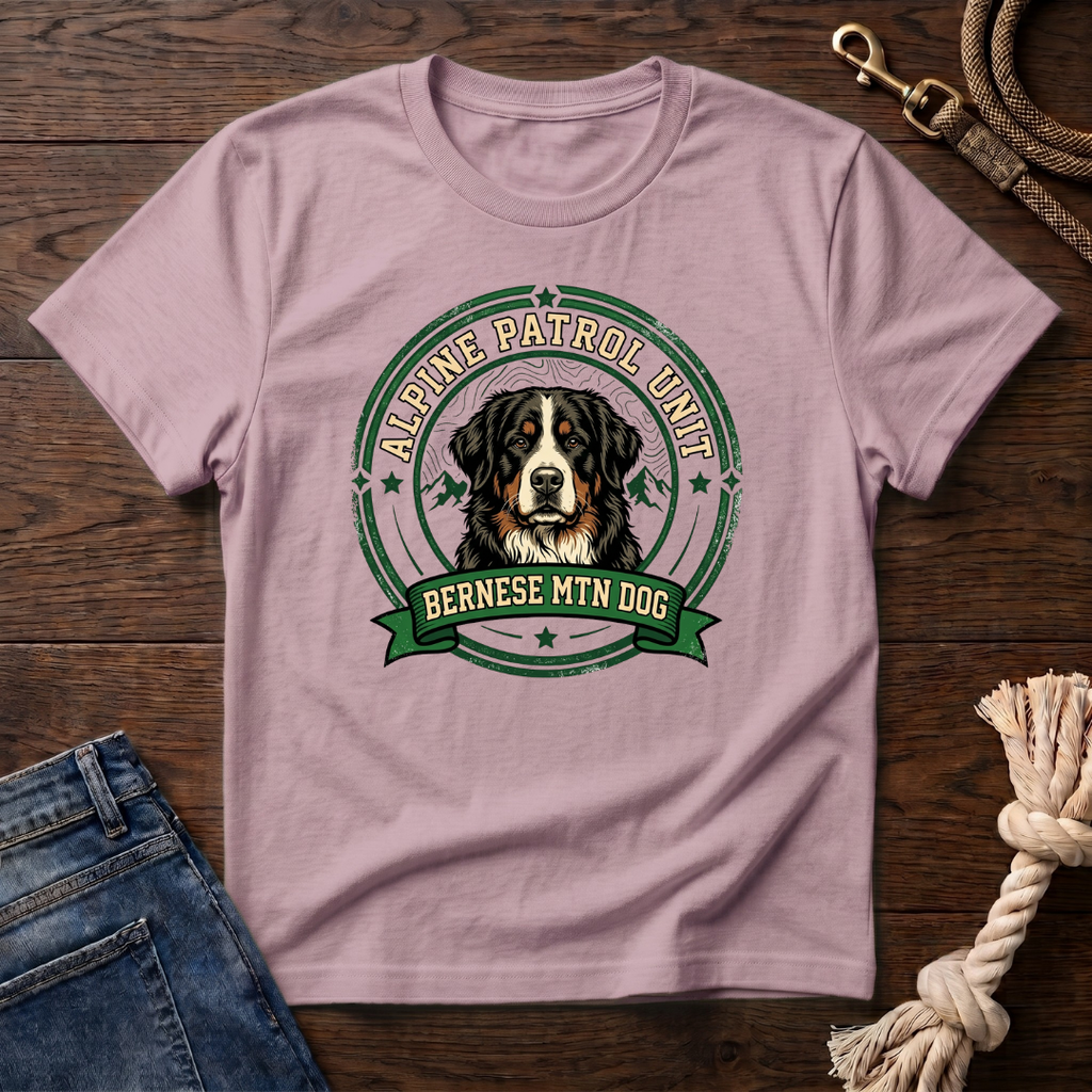 Bernese Mtn Dog Working Badge T-Shirt