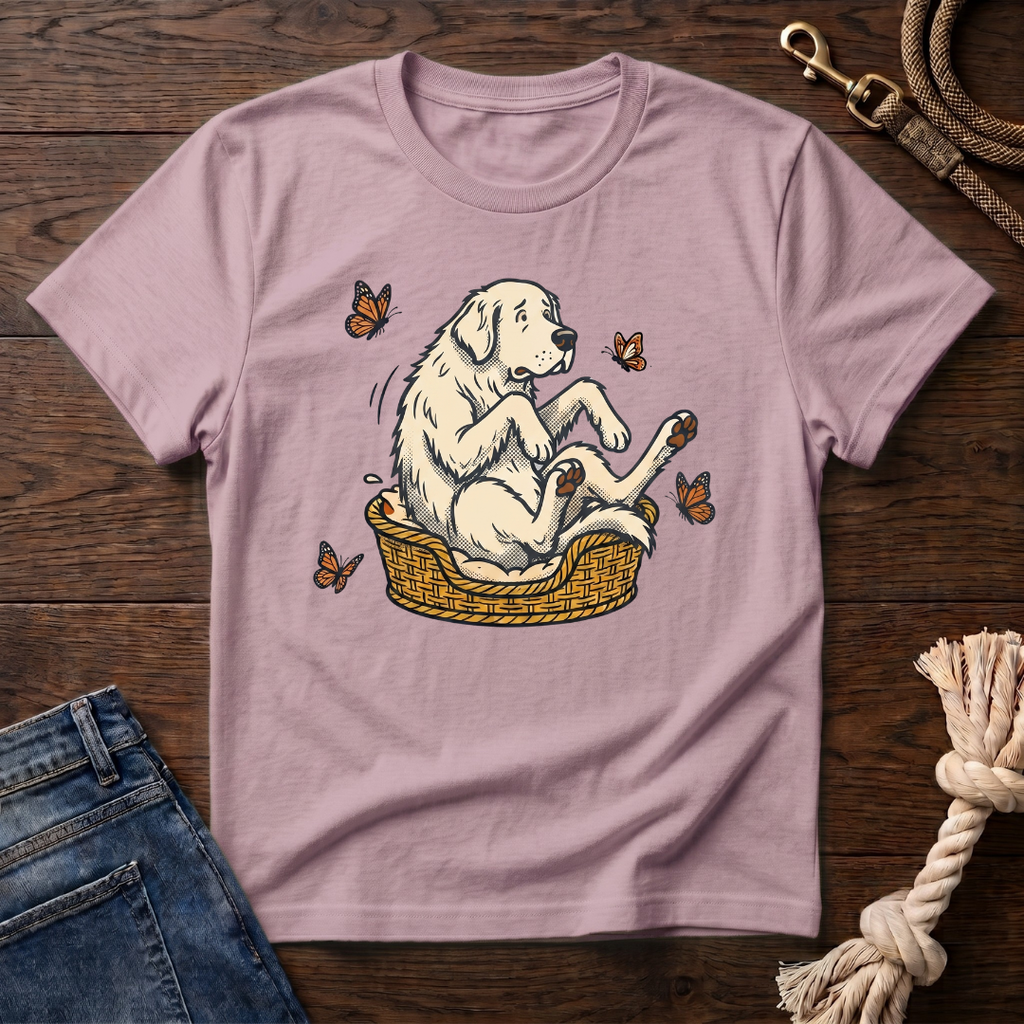 Great Pyrenees in a Basket T-Shirt