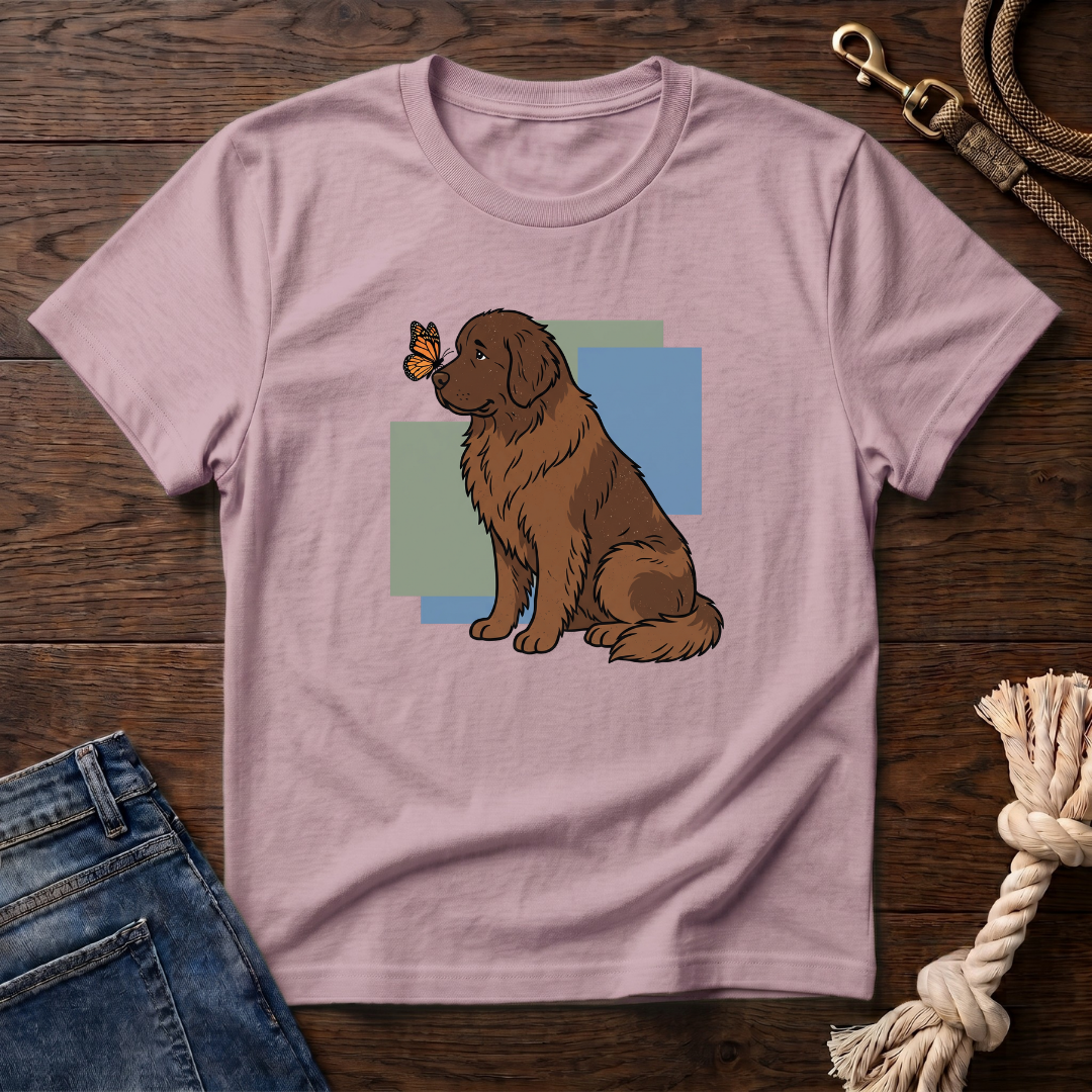 Butterfly on Newfoundland Nose T-Shirt