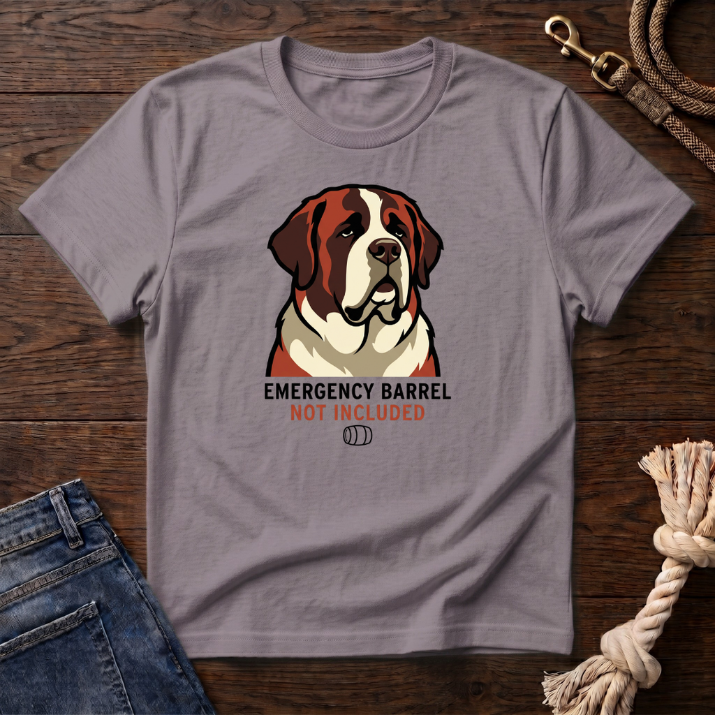 Emergency Barrel St. Bernard T-Shirt