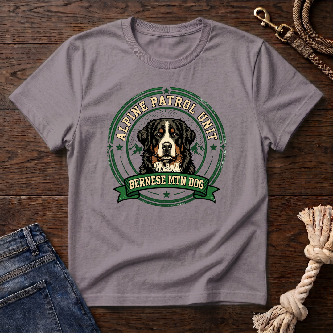 Bernese Mtn Dog Working Badge T-Shirt