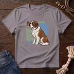 Butterfly on St. Bernard Nose T-Shirt