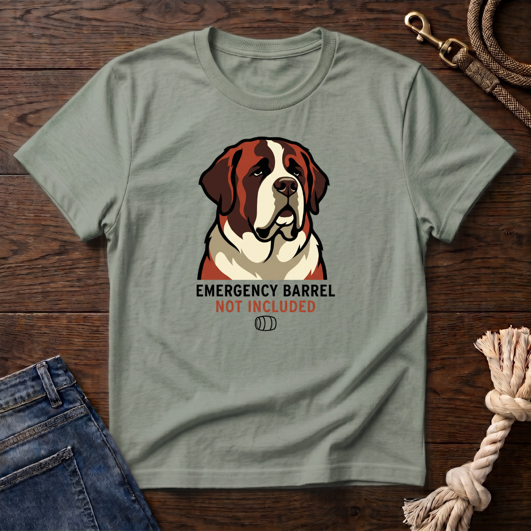 Emergency Barrel St. Bernard T-Shirt